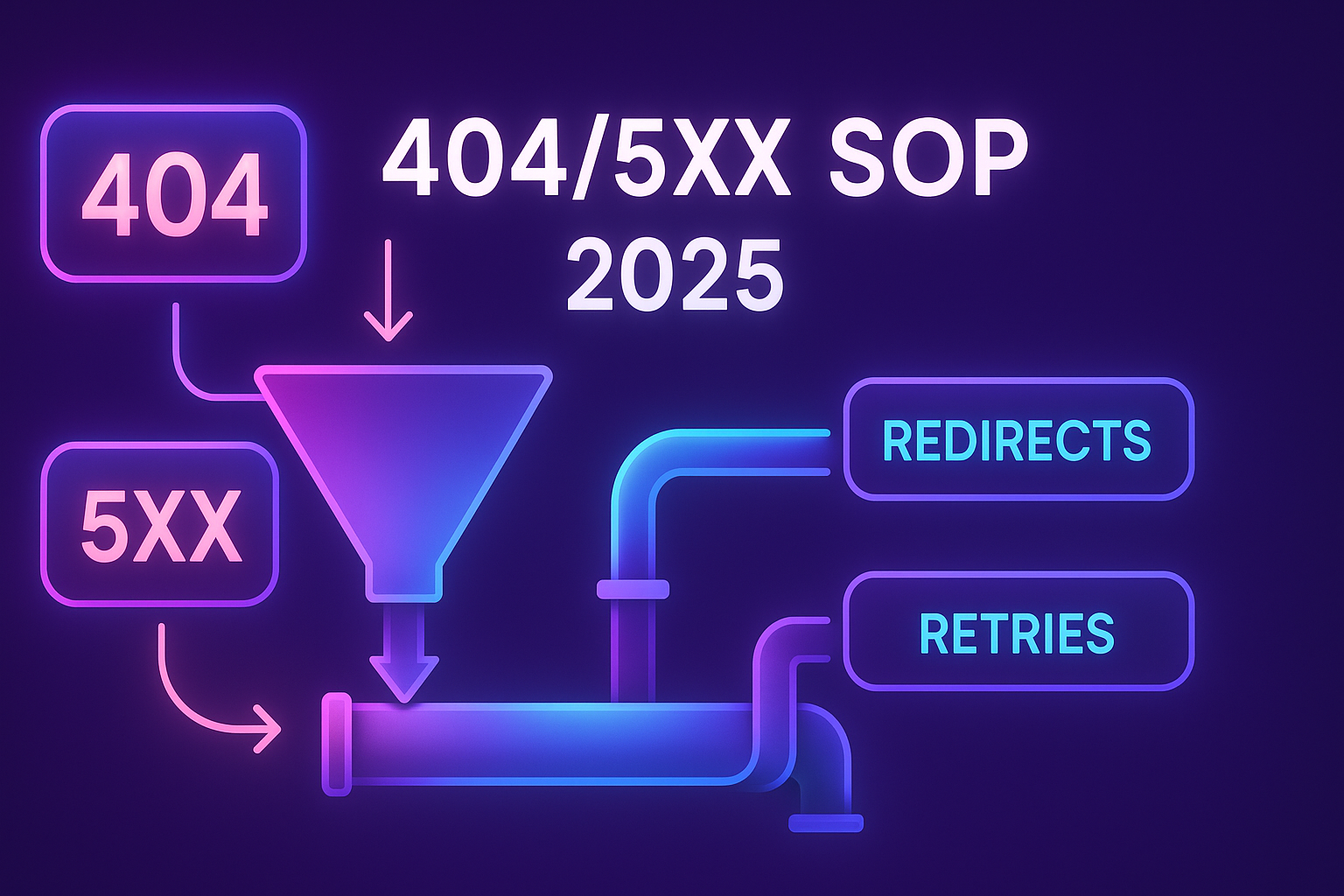 Neon dashboard resolving 404 and 5xx alerts through a standardized fix pipeline